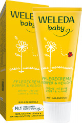 WELEDA Baby CALENDULA Pflegecreme Koerper &amp; Gesicht, 75 ml, Детский питательный крем с календулой для тела и лица, 75 мл