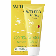WELEDA Baby CALENDULA Pflegecreme Koerper &amp; Gesicht, 75 ml, Детский питательный крем с календулой для тела и лица, 75 мл