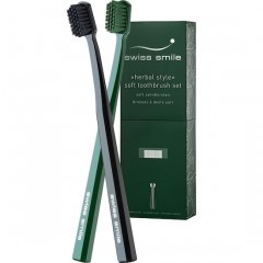  Swiss Smile Herbal Style Soft Toothbrush Set Набор зубных щеток для чувствительных зубов 2 шт, 1 набор