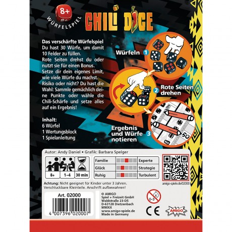 Amigo Chili Dice Wurfelspiel Чили Кости Игра в кости