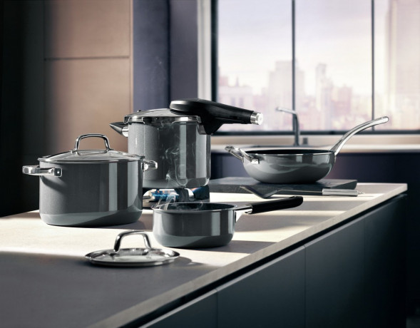 WMF WMF Topfset 4-tlg. FUSIONTEC PLATINUM anthrazit Набор кастрюль WMF, 4 шт. Фьюжнтек Платинум