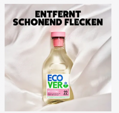 ECOVER Woll & Feinwaschmittel flussig Wasserlilie & Honigmelone, 22 Wl Стиральный порошок для шерстяных изделий 1л, 22 загрузок