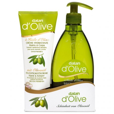 Dalan d’Olive Set - Flussigseife & Hand- und Korpercreme Geschenkset Sets, 1 шт.