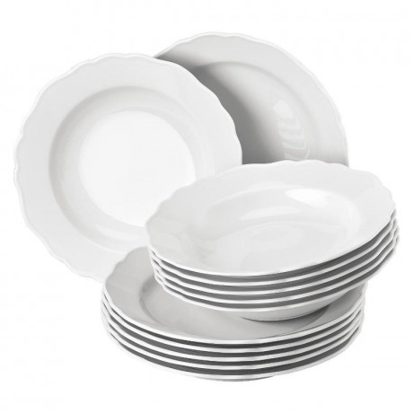 Hutschenreuther Hutschenreuther Maria Theresia Weiss Tafel-Set 12 tlg. Столовый набор Hutschenreuther Maria Theresia Weiss из 12 предметов.