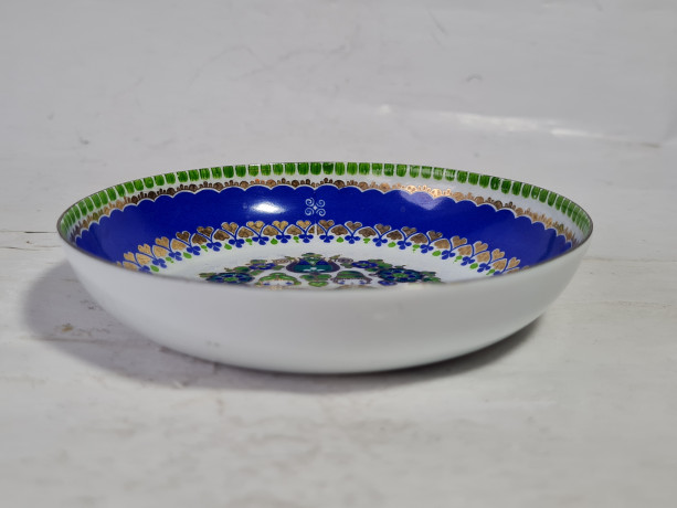 Набор декоративных тарелок винтажный Steinbock / Email Studio в ярких тонах, ручная работа, 4 шт., фарфор, 10 см, Австрия, 1970-80гг.