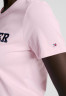 Tommy Hilfiger LOGO EMBROIDERY Print T-shirt iconic pink LOGO EMBROIDERY Футболка с принтом культовый озовый