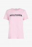 Tommy Hilfiger LOGO EMBROIDERY Print T-shirt iconic pink LOGO EMBROIDERY Футболка с принтом культовый озовый