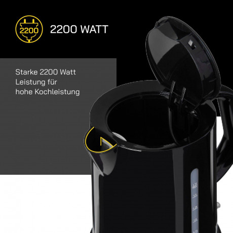 Gutfels Gutfels Wasserkocher GUTFELS 1,7L WATER 2010 S sw/inox  Чайник Gutfels GUTFELS 1,7л WATER 2010 S черный/нержавеющая сталь