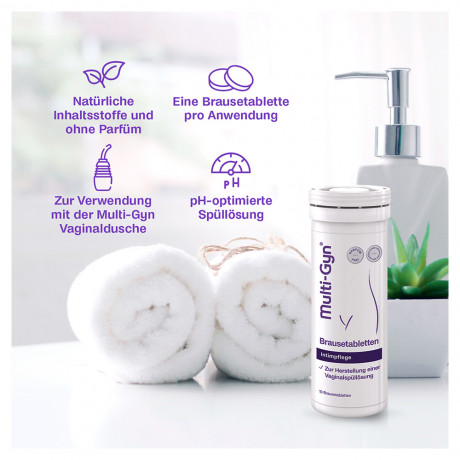Мульти Гин Таблетки шипучие для интимной чистки Multi-Gyn Multi-gyn Brausetabletten, 10 шт., Нидерланды