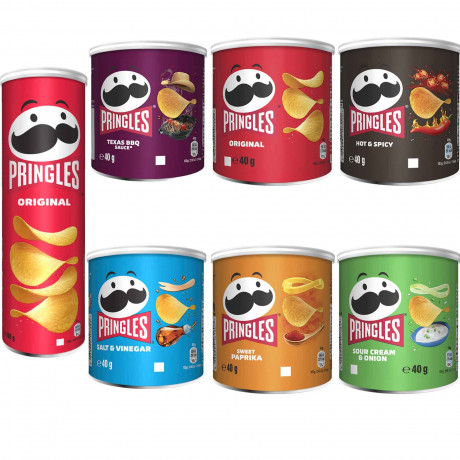 Pringles Pringles Pringles Адвент-календарь лимитированной праздничной коллекции 2025, 24 баночки чипсов, 1085 г turkis 2024 Адвент-календарь, 7 вкусов чипсов, 69см x 27см x 17см, 1085 грамм