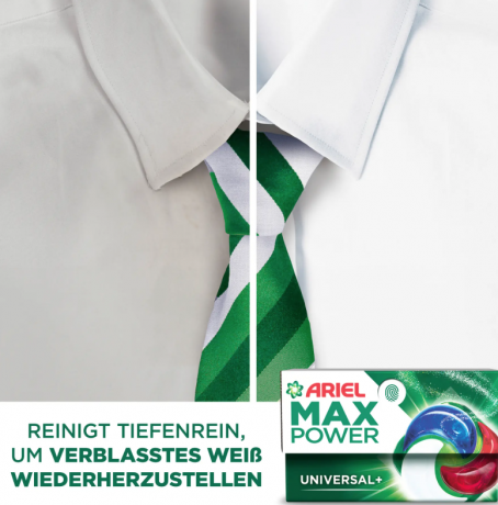 Ariel Universal Pods MaxPower 15 WL, Капсулы для стирки универсальные MaxPower с пятновыводителем 15шт