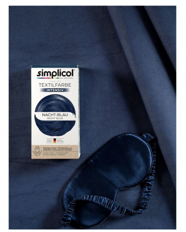 Simplicol Nacht-Blau 2stk, Краска для ткани синяя  интенсивная, жидкая, для стиральной машины 40 , 150 мл + фиксатор 400 г, 2 штуки