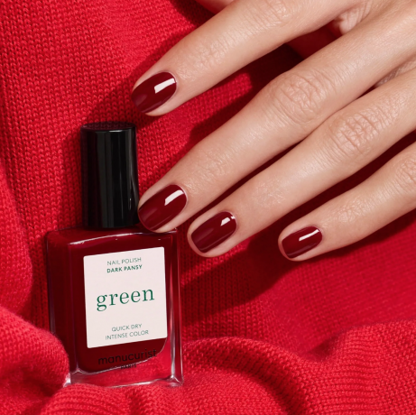 Manucurist Green Nagellack SET: Snow + Pale Rose + Dark Pansy,  Набор лаков Французская элегантность, 3шт (Франция): Snow, Pale Rose, Dark Pansy, по 15мл, безопасная растительная формула 9 Free