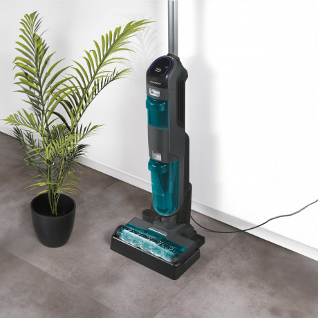 SCHNEIDER SCHNEIDER Nass-Trocken-Akkusauger Dual Expert, 150 W, Beutellos, HEPA 10 Filter, 78 dB, 680 ml Wassertank, 5200 mAh Akku schwarz Беспроводной пылесос SCHNEIDER для влажной и сухой уборки Dual Expert, 150 Вт, без мешка, фильтр HEPA 10, 78 дБ, рез