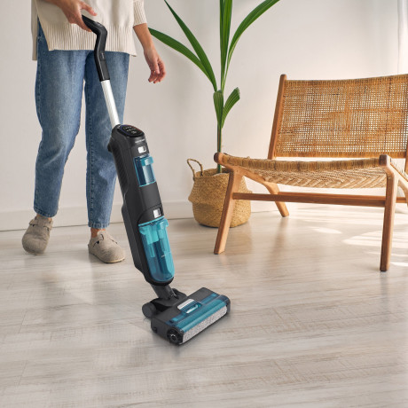 SCHNEIDER SCHNEIDER Nass-Trocken-Akkusauger Dual Expert, 150 W, Beutellos, HEPA 10 Filter, 78 dB, 680 ml Wassertank, 5200 mAh Akku schwarz Беспроводной пылесос SCHNEIDER для влажной и сухой уборки Dual Expert, 150 Вт, без мешка, фильтр HEPA 10, 78 дБ, рез