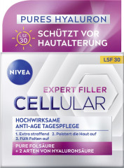 NIVEA Cellular Expert Filler Hochwirksame Anti-Age Tagespflege LSF 30, 50 ml, Нивеа Дневной крем для лица anti-age, SPF 30, гиалурон и фолиевая кислота, заполнение морщин, 50 мл