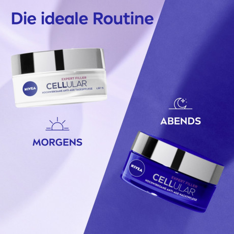 NIVEA Cellular Expert Filler Hochwirksame Anti-Age Tagespflege LSF 30, 50 ml, Нивеа Дневной крем для лица anti-age, SPF 30, гиалурон и фолиевая кислота, заполнение морщин, 50 мл