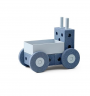 MODU 3-in-1 Baby Walker, Deep Blue/Sky Blue,  Ходунки детские развивающие 3 в 1 для малышей (Дания), конструктор 22 элемента, каталка-тележка с ящиком, развитие баланса и первых шагов, EPP-пена и ABS пластик, синий