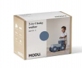 MODU 3-in-1 Baby Walker, Deep Blue/Sky Blue,  Ходунки детские развивающие 3 в 1 для малышей (Дания), конструктор 22 элемента, каталка-тележка с ящиком, развитие баланса и первых шагов, EPP-пена и ABS пластик, синий