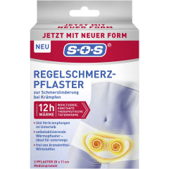 SOS Regel-Schmerz-Pflaster, 2 Stuck, SOS Пластырь от менструальных болей, согревающий, до 12 часов тепла, 2 шт.