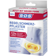 SOS Regel-Schmerz-Pflaster, 2 Stuck, SOS Пластырь от менструальных болей, согревающий, до 12 часов тепла, 2 шт.