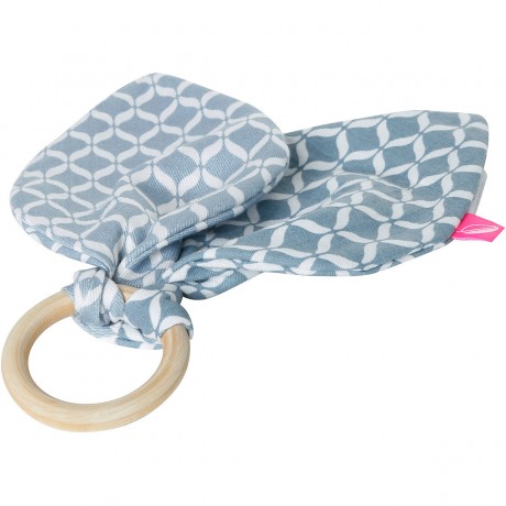 Motherhood Beissring aus Holz mit Baumwollblatter Деревянный прорезыватель с хлопковыми листьями