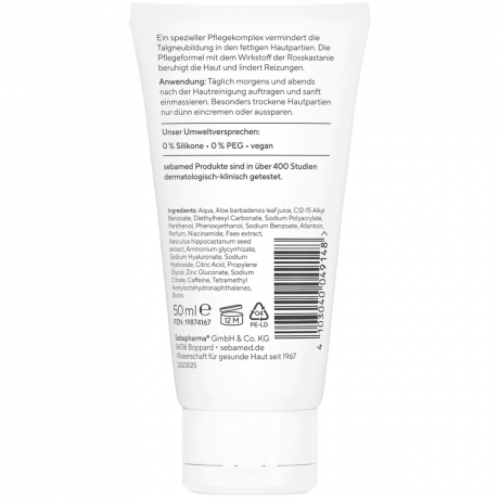 SEBAMED Clear Face mattierende Creme, 50 ml, Себамед Матирующий крем для проблемной кожи, контроль жирности, 50 мл
