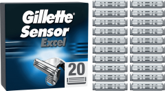 GILLETTE Rasierklingen, Sensor Excel, 20 St, Джилетт Сменные кассеты Sensor Excel с двумя лезвиями, 20 шт.