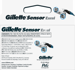 GILLETTE Rasierklingen, Sensor Excel, 20 St, Джилетт Сменные кассеты Sensor Excel с двумя лезвиями, 20 шт.
