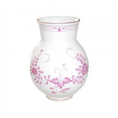 Meissen Meissen  'Neuer Ausschnitt - Indische Malerei 2 mit Kante purpur Goldpunkte mit Goldrand' Vase 12,5 cm Мейсен &quot;Новая секция - Индийская роспись 2 с краем пурпурно-золотыми точками с золотым ободком&quot; ваза 12,5 см