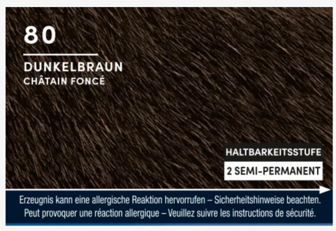 Schwarzkopf men perfect bart coloration 80 Dunkelbraun, Краска для бороды оттенок 80 темно-коричневый