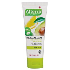 Alterra NATURKOSMETIK Fussbalsam Bio-Avocado &amp; Bio-Zitrone Бальзам для ног органический авокадо и органический лимон, 75мл