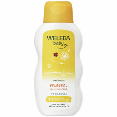 WELEDA BABY CALENDULA Pflegeoel Parfuemfrei, 200 ml, Детское масло с календулой без отдушки для ухода, очищения под подгузником и массажа, 200 мл