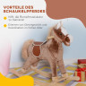 HOMCOM Rocking Horse, Brown, L74 x W33 x H62 cm (model 330-091) Игрушка-качалка Лошадка HOMCOM, коричневая, длина 74 x ширина 33 x высота 62 см