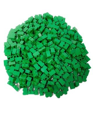 LEGO LEGO 1x2 Steine Grun - 500 Stuck - green brick 3004 LEGO 1x2 Bricks Green - 500 штук - зеленый кирпич 3004