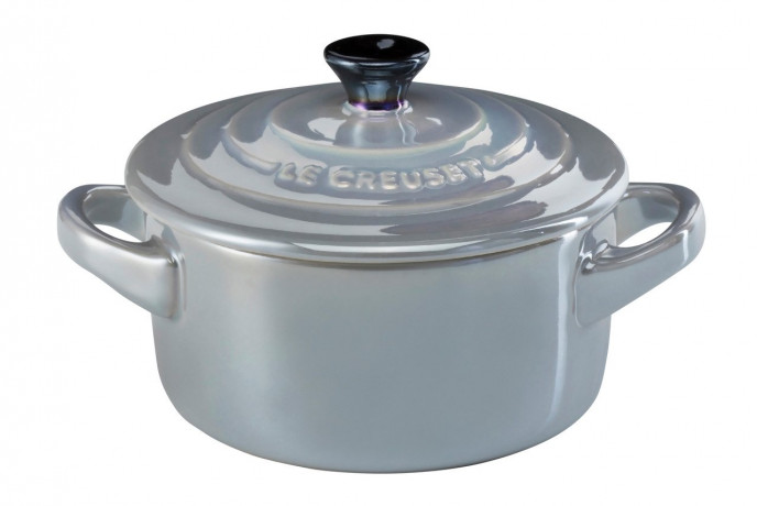 Le Creuset LE CREUSET Mini-Cocotte Perlgrau Metallic METALLICS grau LE CREUSET Mini-Cocotte Жемчужно-серый металлик МЕТАЛЛИКИ