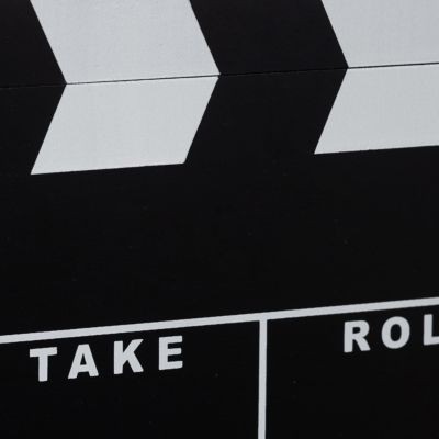 relaxdays 4 x Filmklappe schwarz 4 x лоскут пленки черный