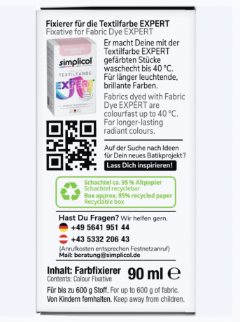 Simplicol Expert  Farb-Fixierer Фиксатор краски для ткани, закрепление цвета, усиление стойкости, для стирки 40C, 90 мл