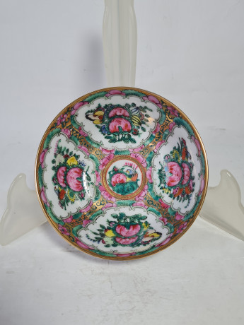 Миска винтажная в трацидионном японском стиле, с ложкой, фарфор, 11.5 см, ложка - 14 см, Япония, 1970-80гг.