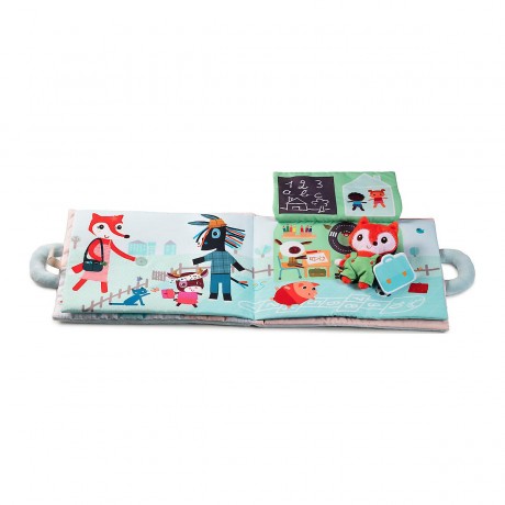 Lilliputiens Stoffbuch\/Aktivitatenbuch Guten Tag kleiner Fuchs Книга с материалами/книга с заданиями Привет