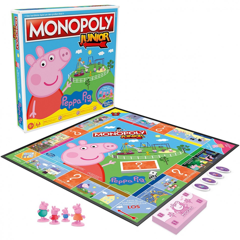 Купить Hasbro Monopoly Junior: Peppa Pig Монополия Джуниор: Свинка Пеппа в  интернет-магазине Diskontshop.eu Германия всего за 3 259 руб. в