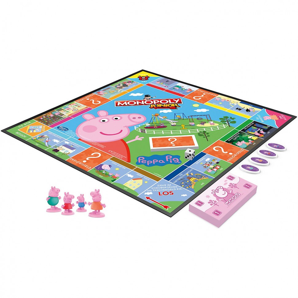 Купить Hasbro Monopoly Junior: Peppa Pig Монополия Джуниор: Свинка Пеппа в  интернет-магазине Diskontshop.eu Германия всего за 3 259 руб. в