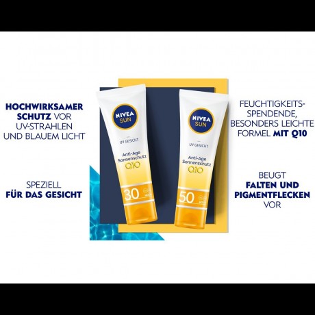 Nivea UV Gesicht Q10 Anti-Age Sonnenschutz UV Face Q10 Антивозрастная защита от солнца