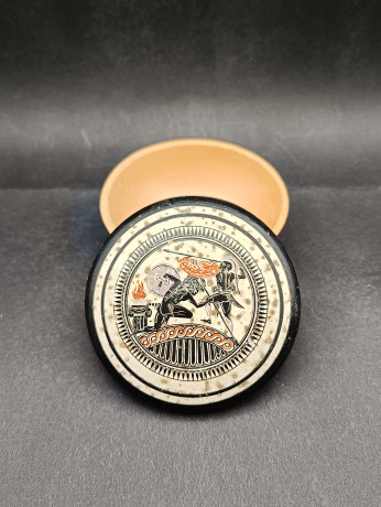 Шкатулка винтажная "Родос", керамика, 10 см, Греция, 1970-80гг.