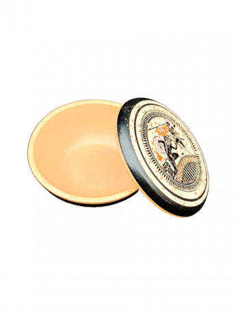 Шкатулка винтажная "Родос", керамика, 10 см, Греция, 1970-80гг.