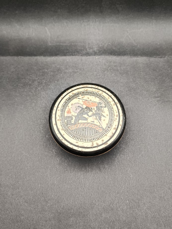 Шкатулка винтажная "Родос", керамика, 10 см, Греция, 1970-80гг.