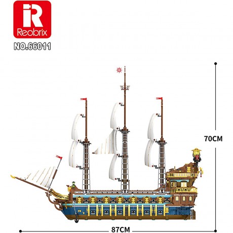 Klemmbausteinset reobrix Piratenschiff 66011 Комплект клеммных колодок reobrix пиратский корабль 66011