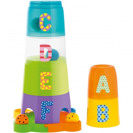 CHICCO 2 in 1 Stapelbecher und Kugelbahn 2 в 1 штабелируемая чашка и мраморная дорожка