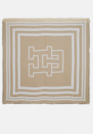 Tommy Hilfiger COAST SQUARE Foulard beige mix COAST SQUARE платок бежевый микс