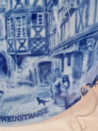 Kirner & Steiner Винтажная коллекционная тарелка "Нойштадт-ан-дер-Вайнштрасе", 20см, Германия, 1970г.